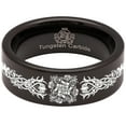 thumbnail image 4 of Dragon Knot Celtic Ornament Tungsten Carbide Ring, 4 of 8