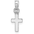 thumbnail image 3 of Avariah 14K White Gold 3-D and Polished Mini Cross Charm - 17.3mm, 3 of 7