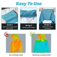 thumbnail image 6 of 2 Packs Absorbent Cooling Hoodie Towel Wraps, Quick-Drying Cooling Towels for Neck Instant Soft Scarf Face Sun Protection Men Camping Sports Gym Hot Weather Outdoor A, 6 of 7