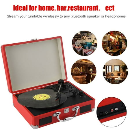 Record Player 3-Speed Stereo Turntable With Playing Function