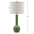 thumbnail image 3 of Safavieh  Lighting 31-inch Mae Long Neck Ceramic Green Table Lamp (Set of 2) - 14"x14"x30.5", 3 of 4
