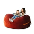 thumbnail image 2 of Big Joe Fuf 7Ft Giant Foam Bean Bag Chair, Oversized Couch with Removable Cover for Kids, Teens, Adults, Deep Terracotta Corded Plush, 7 Foot, 2 of 8