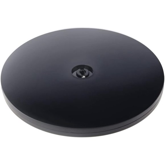 shiyou-5 Inch Black Lazy Susan Kitchen Cabinet Acrylic Turntable 360°Rotating Plastic Turntable Display Stand TV Laptop Computer Monitor