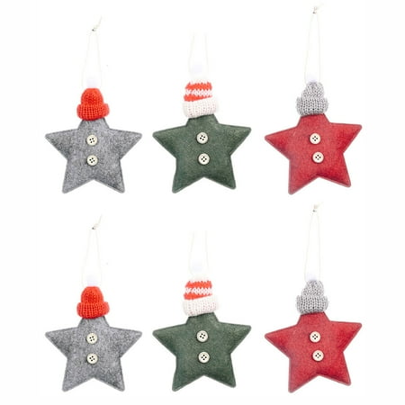 

6Pcs Knitted Fabric Hat Pendants Creative Gifts Adorable Toys Handiworks