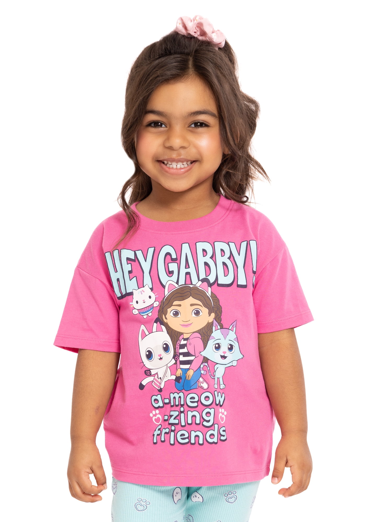 Gabby's Dollhouse Toddler Girls Graphic Tee and Biker Shorts Set, 2-Piece, Sizes 12M-5T