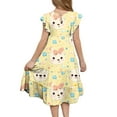 thumbnail image 6 of Pounoo New Girls Dresses 10-12 Girl'S Summer Dresses Ruffle Sleeve Tiered Swing Midi Casual Sundress With Pockets 6-15T Dresses For Kids Girls, 6 of 6