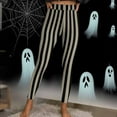 thumbnail image 4 of GERsome Halloween Leggings for Women Christmas High Waist Tight Pants Womens Workout Pants Stretchy Striped Tights Size M, 4 of 9