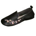 thumbnail image 2 of Aueoeo Women Chinese Embroidered Flats Shoes Round Toe Lightweight Shoes Trendy Faux Leather Shoes, 2 of 8