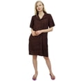 thumbnail image 1 of Bimba Robe de Nuit Gris à Col Cranté pour Femme avec Poches-22, 1 of 6