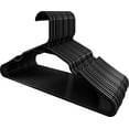 thumbnail image 5 of Clothes Hangers 30 Pack - Plastic Hangers Space Saving - Durable Coat Hanger with Shoulder Grooves (Black), 5 of 5