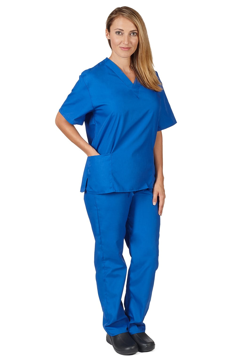 M&M Scrubs M&M SCRUBS Unisex Solid Scrub Set, Women Medical Uniforms