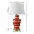 thumbnail image 6 of JONATHAN Y Julian 29" Traditional Classic Ceramic Urn LED Table Lamp, Red/Beige, JYL4026K, 6 of 7