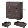thumbnail image 3 of PetFurnishn 5 Drawer Wide Modern Chest of Drawers Closet Clothes Storage Organizer 25.98in-Gray, 3 of 14