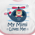 thumbnail image 4 of Inktastic Mimi Loves Me Grandson Boy Bear Boys Baby Bib, 4 of 4