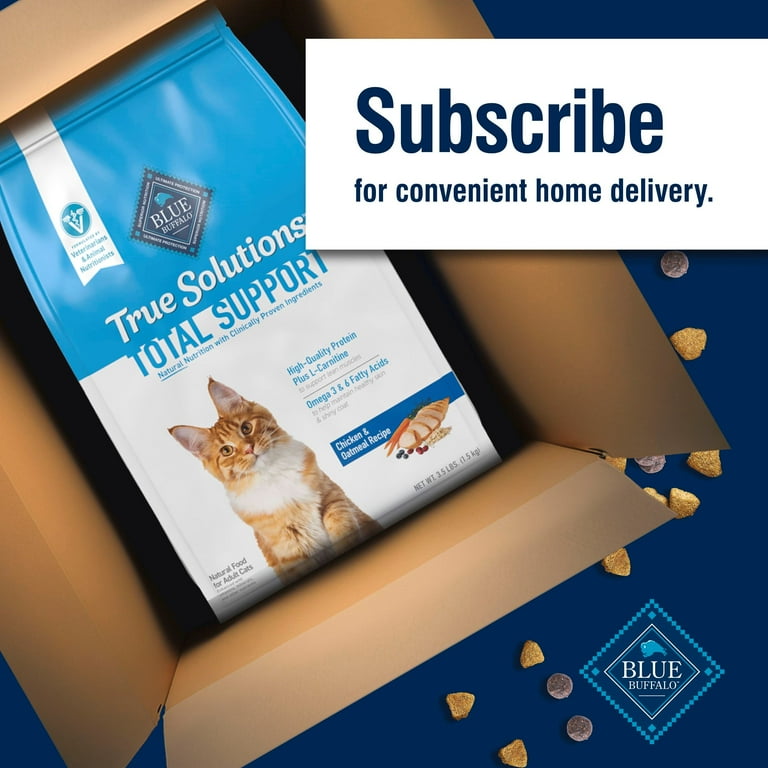 Blue Buffalo True Solutions Fab Feline Natural Indoor Adult Dry Cat Food, Chicken 3.5-lb