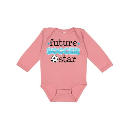 

Inktastic Future Soccer Star Gift Baby Boy Long Sleeve Bodysuit