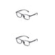 thumbnail image 4 of Minnieouse Gafas TR90 Rectángulo Marco completo Sin lentes recetados Gafas de estilo vintage Gafas ligeras para negro Negro 2piezas, 4 of 6