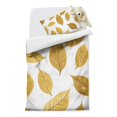 thumbnail image 2 of Golden Leaves Pattern Duvet Cover and Pillowcase Set for Single Bedding, Bedroom Accessories for Kids Teens, 2 of 5