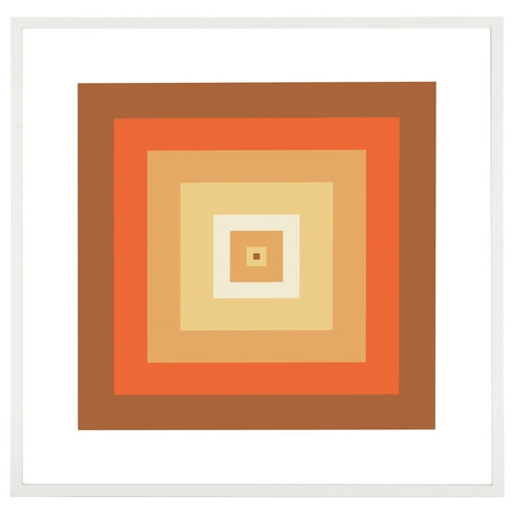 SAFAVIEH That 70'S Glow 24 in. x 24 in. Framed Wall Art, Golden Brown/Orange