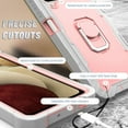 thumbnail image 5 of Dteck Case for Samsung Galaxy A12 6.5-inch,Shockproof Rugged Rubber Armor 3-Layer Protection Case Hybrid Hard PC Back With Ring Holder Kickstand Cover,Gray+Rosegold, 5 of 6
