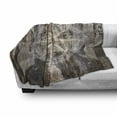 thumbnail image 3 of Marine Life Soft Flannel Fleece Throw Blanket, Navy Sea Life Yacht Theme Colored Wood Backdrop Rudder like Compass Marine Image, Cozy Plush for Indoor and Outdoor Use, 60" x 80", Brown, by Ambesonne, 3 of 6