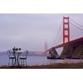 thumbnail image 2 of Blaustein, Alan 24x17 White Modern Wood Framed Museum Art Print Titled - Dream Cafe Golden Gate Bridge - 35, 2 of 4