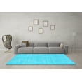 thumbnail image 3 of Ahgly Company Indoor Square Oriental Light Blue Industrial Area Rugs, 3' Square, 3 of 4
