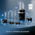 thumbnail image 4 of Nahida Blender for Smoothies, 1200W Smoothie Blender for Ices Crushing, Blenders with (2) 6-Fin Blades, Personal Blenders for Kitchen with 23oz, 32oz, 4 of 9