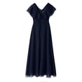 thumbnail image 7 of iiniim Kids Flower Girls Flutter Sleeve Chiffon Dress V Neck Long Wedding Communion Dresses, 7 of 7
