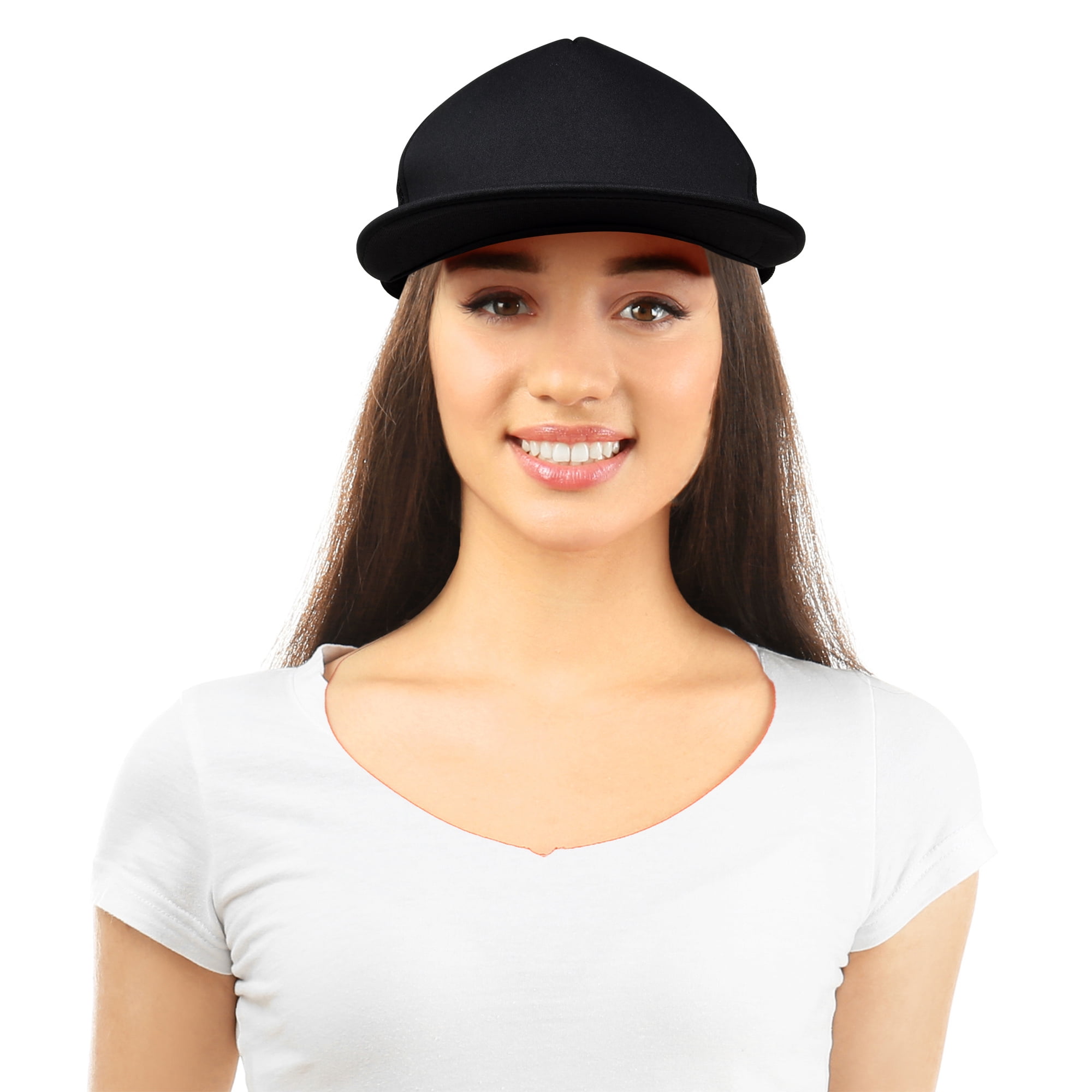 Buy DALIX Classic Trucker Cap Flat Bill Adjustable Snapback 5 Panel