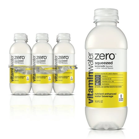 (4-pack) Vitaminwater Zero, Squeezed, 16.9 Fl Oz, 6 (Best Bottled Water Delivery)