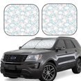 thumbnail image 2 of Daiia Rabbit And Star 2PCS Car Windshield Sun Shade, Foldable Sun Shield for Car Front Window, Auto Sun Blocker Visor Protector Universal for Truck SUV Pickup-Small, 2 of 7