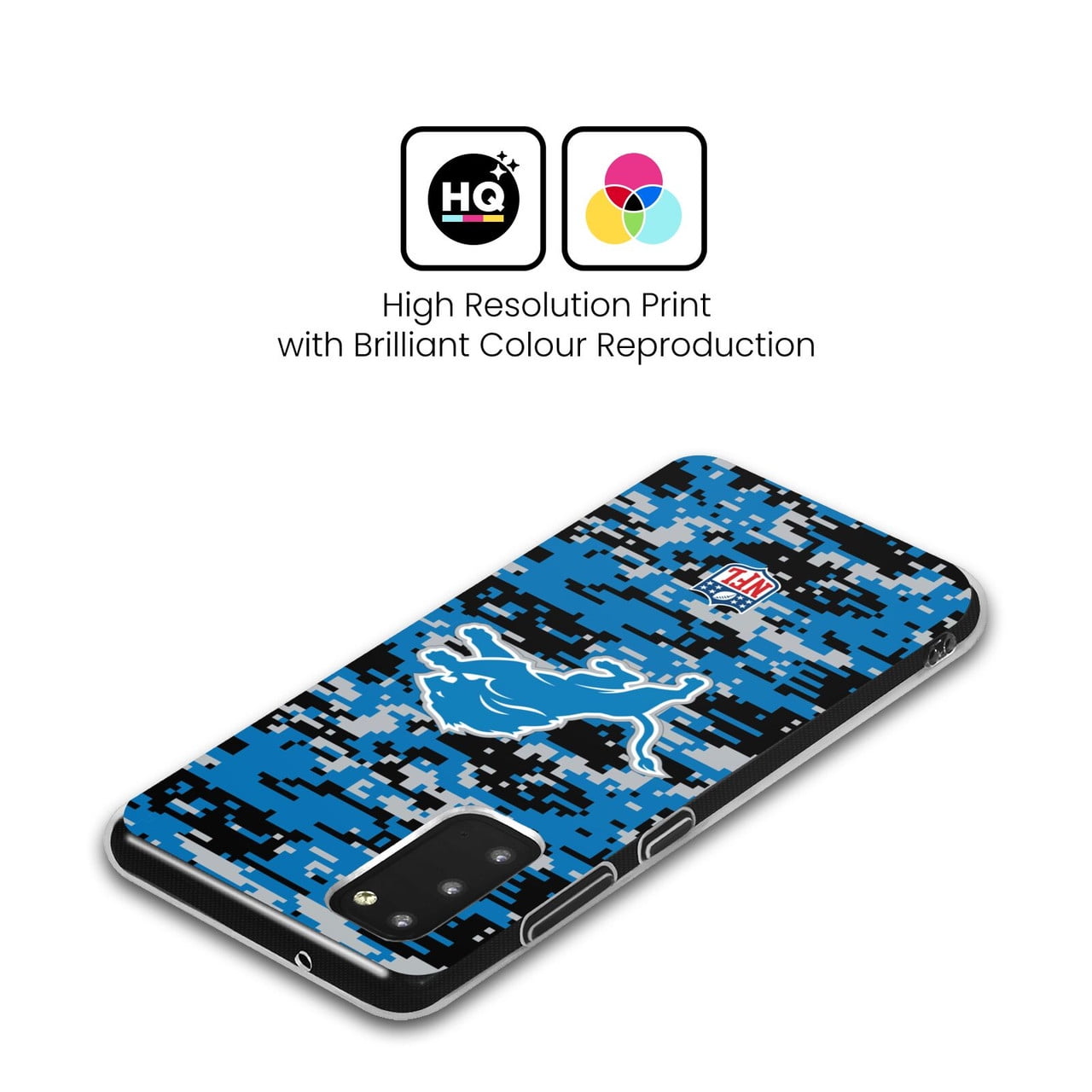 Head Case Designs NFL Detroit Lions Graphics Digital Camouflage Soft Gel Case for Samsung Galaxy S22 5G