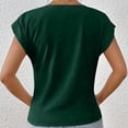 thumbnail image 4 of Women's Tops Short Sleeve Twist Knotted T Shirts Summer Blouse Tunic Tops, 4 of 7