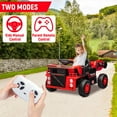 thumbnail image 5 of Kids Ride On Truck Toy, Electric Dump Truck with Remote Control – Automatic Dump Bed, Shovel, LED Lights, Music & Shock Absorption – Construction Vehicle for Ages 3+, 5 of 7