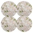 thumbnail image 2 of Ryvnso Lily Floral and Leaves Round Plate Mats Dining Table Placemat Set of 6 for Holiday Decoration, 2 of 7