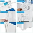thumbnail image 3 of Barara King Washing Machine, Washer Machine,26 Pound Portable Semi-automatic Washing Machine with Built-in Drain Pump-Blue, 3 of 9