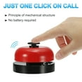 thumbnail image 5 of Desk Call Bell 2.5" Diameter, Dinner Desk Front Bell, Black/Red 2Pcs, 5 of 7