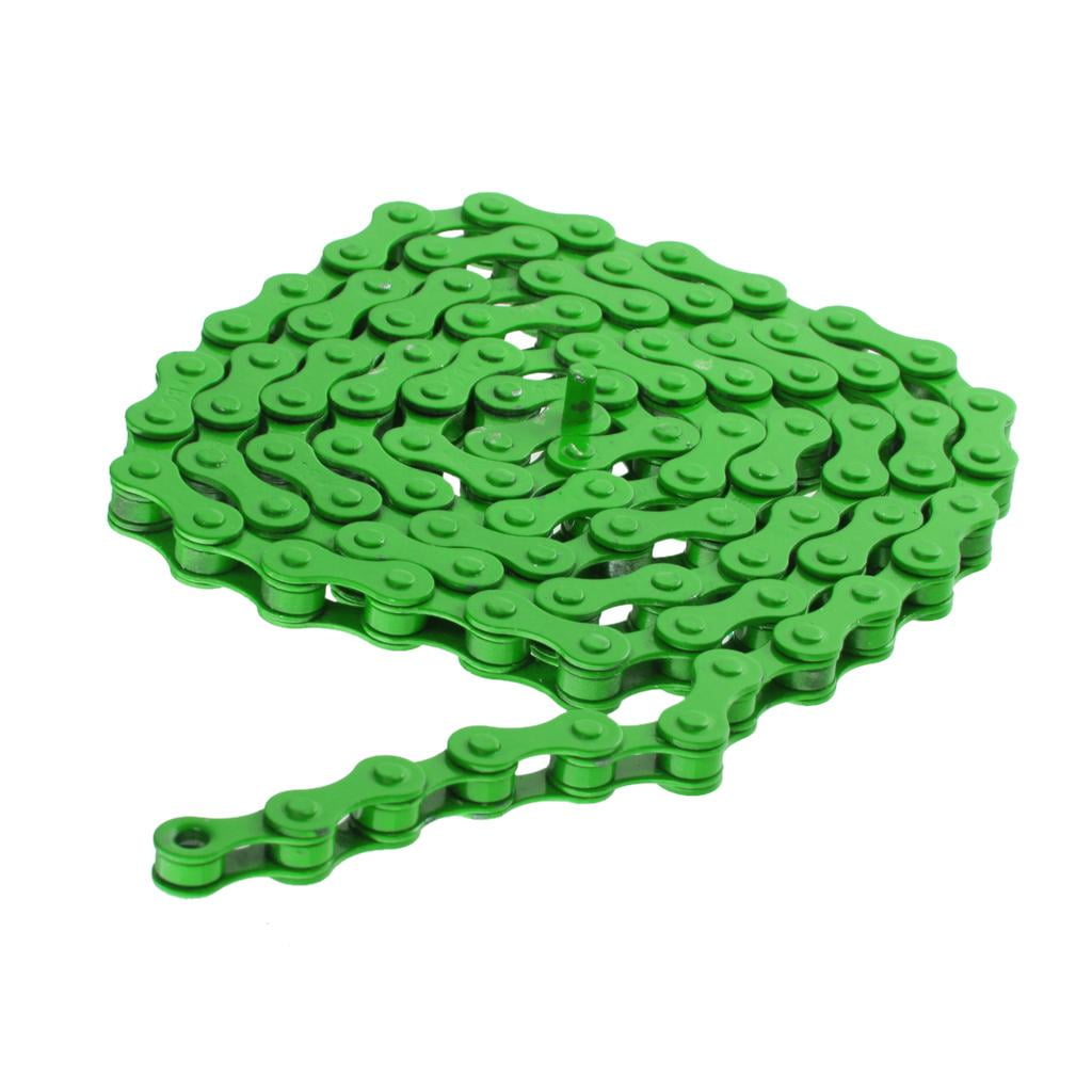 Siruishop Single Speed Bmx Fixed Gear Bike Steel Chain 1 2 X 1 8 Green Green