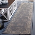 thumbnail image 2 of Safavieh Courtyard Daniel Oriental Indoor/Outdoor Runner Rug, Gray/Natural, 2'3" x 12', 2 of 8
