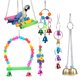 thumbnail image 4 of Juguete de Accesorios de pájaros divertidos Juguetes de entrenamiento Adornos multicolores Suministros para mascotas Resistente Viento chime 6 piezas Yinane Juguetes de aves, 4 of 8