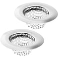 thumbnail image 2 of 2 Pack - 2.25" Top / 1" Basket- Sink Strainer Bathroom Sink, Utility, Slop, Laundry, RV and Lavatory Sink Drain Strainer Hair Catcher. Stainless Steel - Hilltop Products, 2 of 2