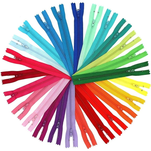 #3 Skirt & Dress YKK Zipper Assortment - Mix of Hot Seasonal Colors for Clothes, Crafts & Sewing Projects - Made in The United States (25 Zippers Per Pack) (22" Inches)