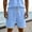 (Casual 7)Light Blue, variant on DayScoop Men's Casual Shorts Summer Shorts Fashion Linen Elastic Waist Drawstring Beach Pockets Breathable Short Pants