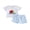 Blue, variant on BemeyourBBs Toddler Baby Boys Back to School Outfits Summer Kindergarten Outfit Baby Boy First Day of School Outfit Cute Apple Caterpillar Embroidery Short Sleeve T Shirt Tops and Plaid Shorts Set