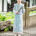 thumbnail image 2 of LIIPEE Boys Traditional Chinese Costume Kids Fashion Graphic Hanfu Dress Performance Dress Up Clothes,11-12 Years, 2 of 4