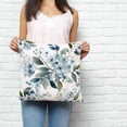 thumbnail image 2 of Watercolor Flowers Pillow Covers 26x26 Inch Decorative Throw Pillow Cover, Spring Floral Leaves Botanical Blue Sofa Pillowcases Accent Cushion Case Home Decor Bedroom Living Room, 2 of 6