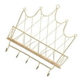 thumbnail image 4 of GOOHOCHY 1Pc Wall Storage Rack Decorative Storage Shelf with Hook for Bedroom (Golden), 4 of 8
