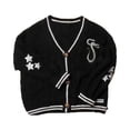 thumbnail image 5 of Cárdigan de punto suave con bordado de estrellas, chaqueta Vintage de otoño e invierno, TS, 1989, 5 of 5