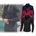 thumbnail image 4 of Camisa De Manga Larga Rayada De Hombres Seda De Hielo, 4 of 6